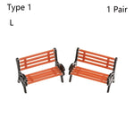 petit banc miniature résine décoratif jardin féerique maison poupée micro paysage