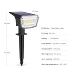 spot solaire led extérieur moderne noir ip65 modes éclairage piquet abs