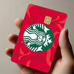 autocollant protection carte bancaire logo starbucks motif graphique moderne waterproof réutilisable