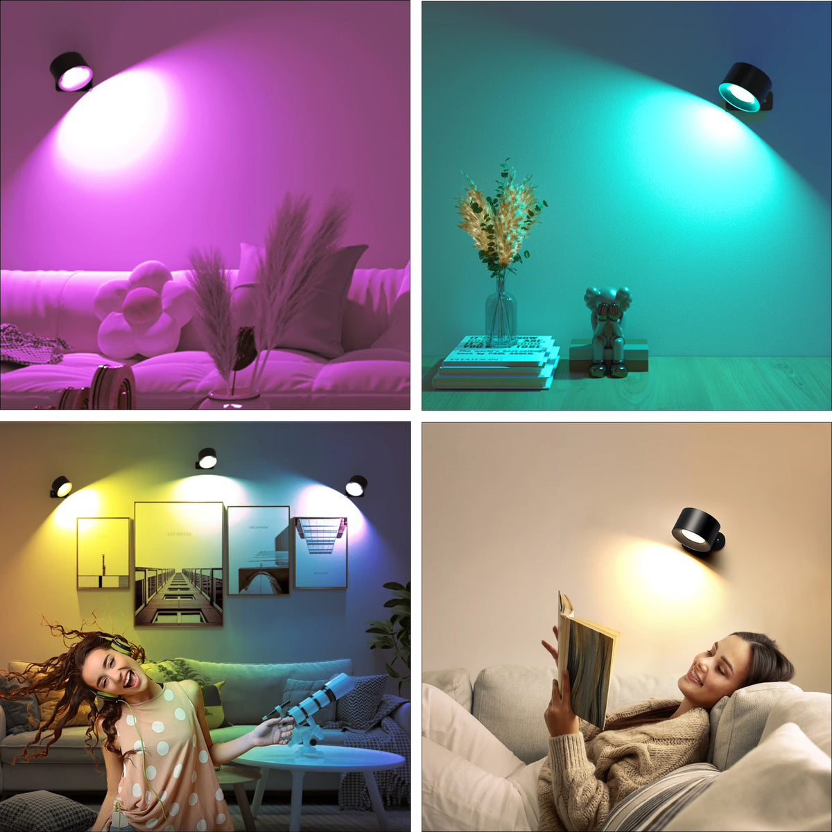 Éclairage d'ambiance LED rechargeable pour chambre