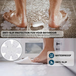 autocollants antidérapants fleur modernes adhésifs salle bain piscine escaliers bleu rose blanc