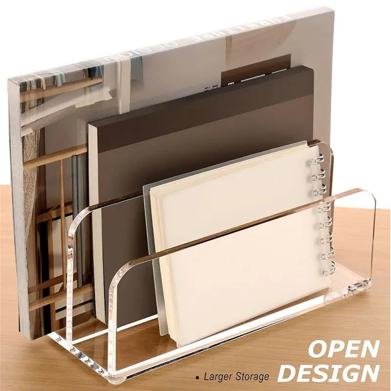 organisateur transparent moderne documents lettres calendriers papier enveloppesstylo minimaliste