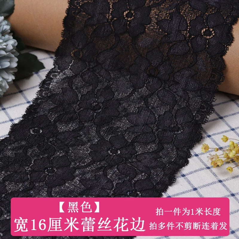 ruban élastique dentelle large 16cm serviettes classiques couleurs variées usage partie decoration