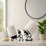 porte rouleau papier toilette forme insecte noir blanc minimaliste moderne