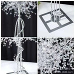 décoration mariage arbre métal transparents branches argentées led élégante festive moderne