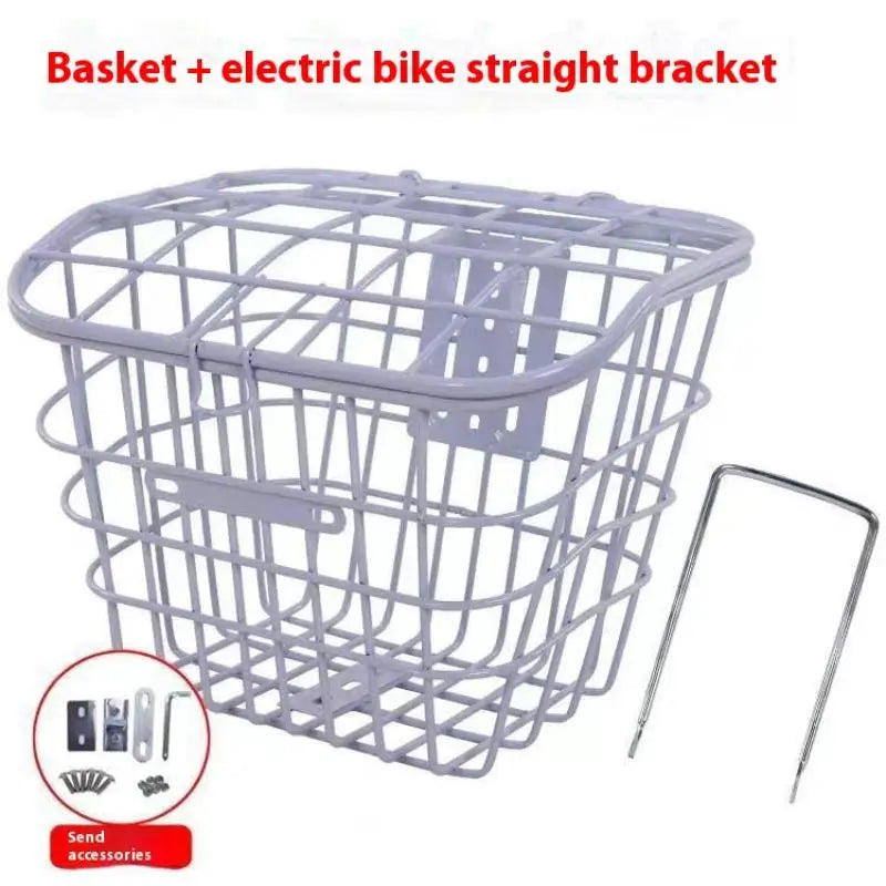 panier vélo blanc maille métallique moderne clips fixation extra large avant arrière clips
