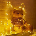 guirlande lumineuse noël multicolore doré blanc chaud led fil cuivre moderne télécommande ajustement luminosité