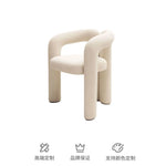 chaise moderne minimaliste tissu bouclé blanc rose gris bleu orange marron contemporaine assise dossier