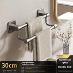 porte serviettes mural argenté moderne adhésif lisse salle bain organisation étagère murale multifonction serviettes