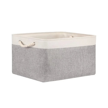paniers rangement pliables tissu polyestère gris rose pâle beige clair bleu toile lin moderne