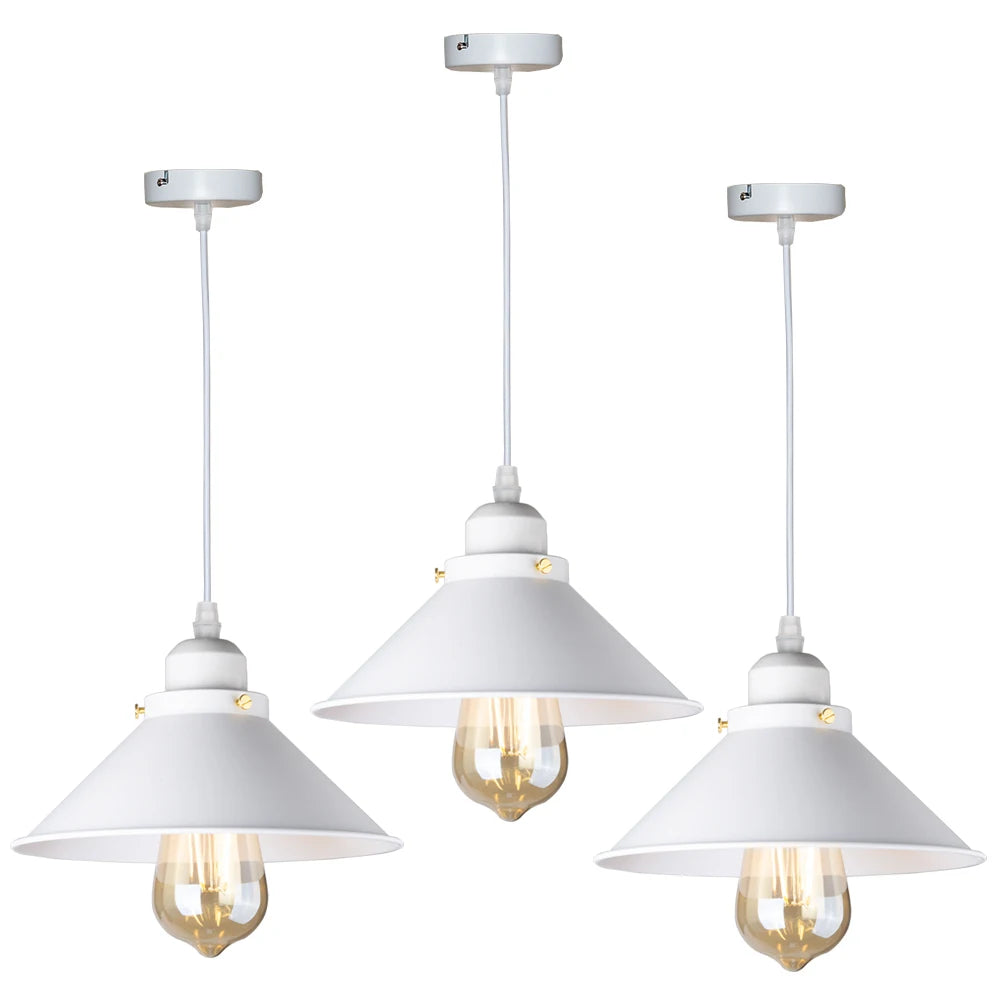 lampe suspendue industrielle conique noire dorée éclairage salon chambre éclairage intérieur E27 adaptable