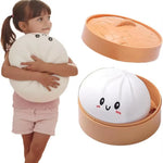 coussin blanc visage mignon oreilles noires sourire rouge décoratif chambre tendance anti stress doux