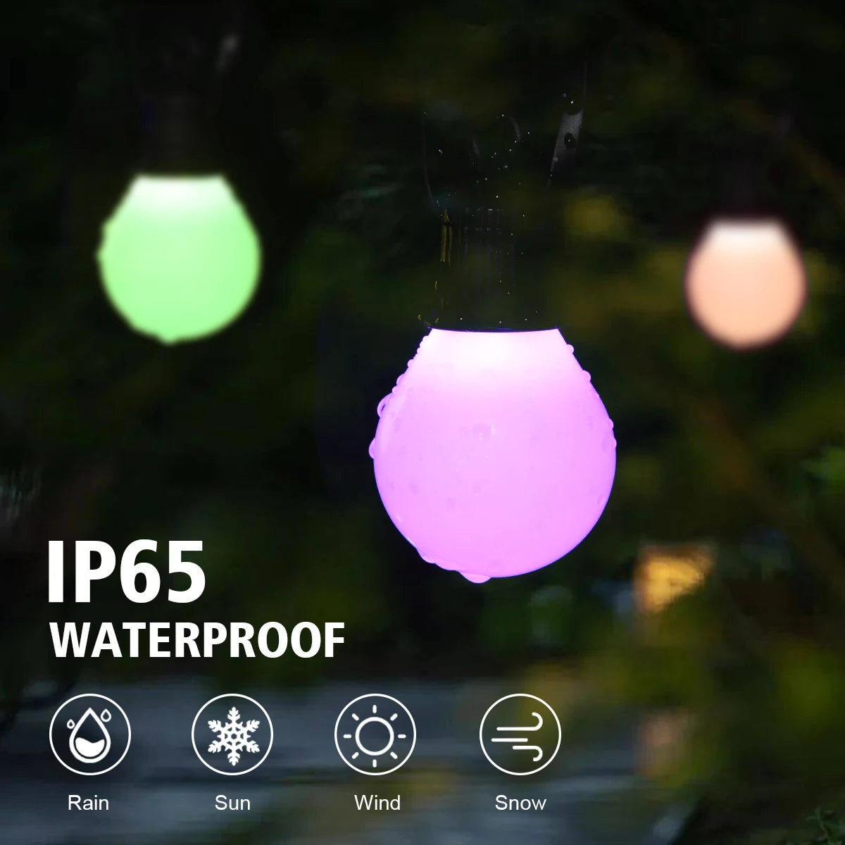 guirlande lumineuse led 15m 30m bluetooth wifi violet jaune bleu moderne clips usb