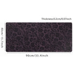 tapis souris jeu floral violet foncé noir antidérapant caoutchouc polyester élégant classique adhésif