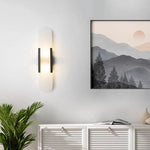 applique murale moderne marbre blanc doré texture marbrée éclairage led flux lumineux élevé murale