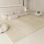 tapis moderne rayures horizontales motifs géométriques beige clair salon chambre polyester