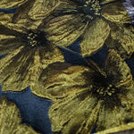 tissu polyester jacinthe fleurs stylisées résistance intempéries largeur 155cm couleurs bleu noir opacité