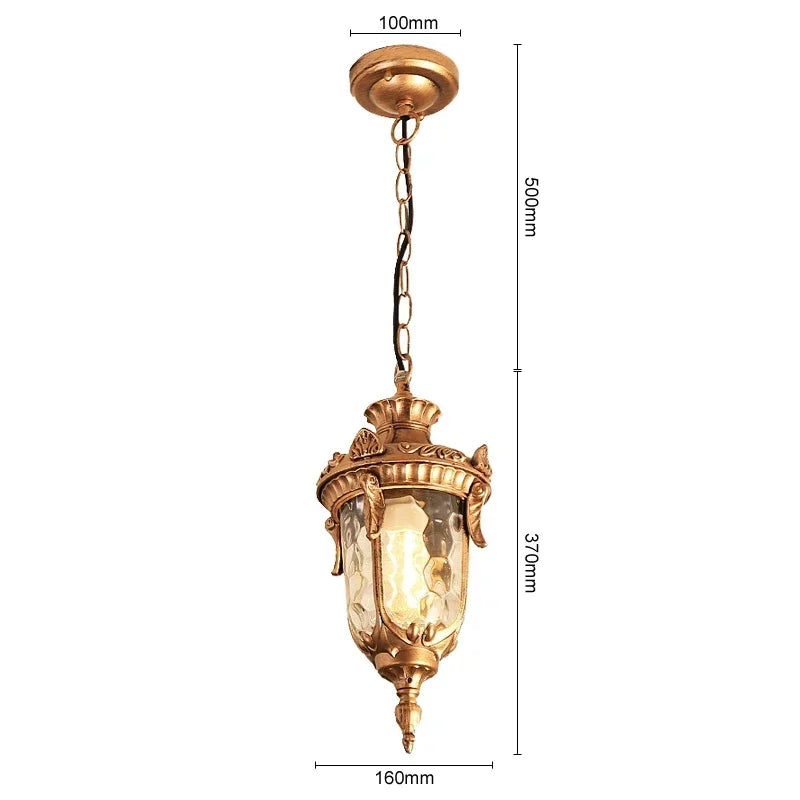 lampe suspendue vintage bronze noir ornements sculptés verre texturé semi opaque chambre salon