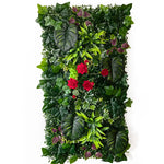 panneau mural artificiel herbe feuilles vert moderne décoration extérieur accroché maison festive