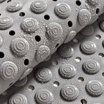 tapis bain antidérapant microfibre gris bleu clair nuage texturé moderne minimaliste douche salle bain