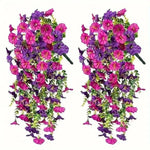 guirlande fleurs artificielles violet rose vert feuilles modernes extérieur intérieur