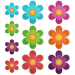 sticker anti dérapants fleurs modernes salle bain bleu vert orange rose violet éco responsable