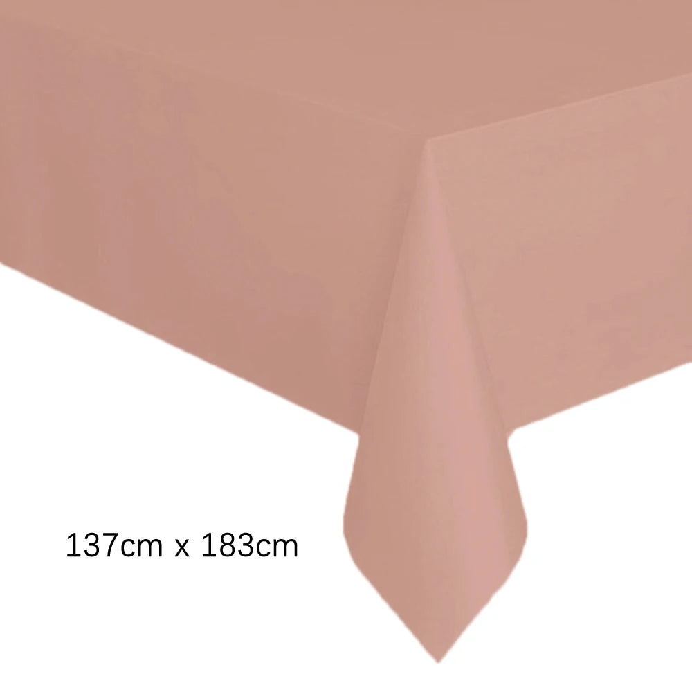 serviette table jetable rectangulaire unie mariage anniversaire fête décoration table plastique moderne