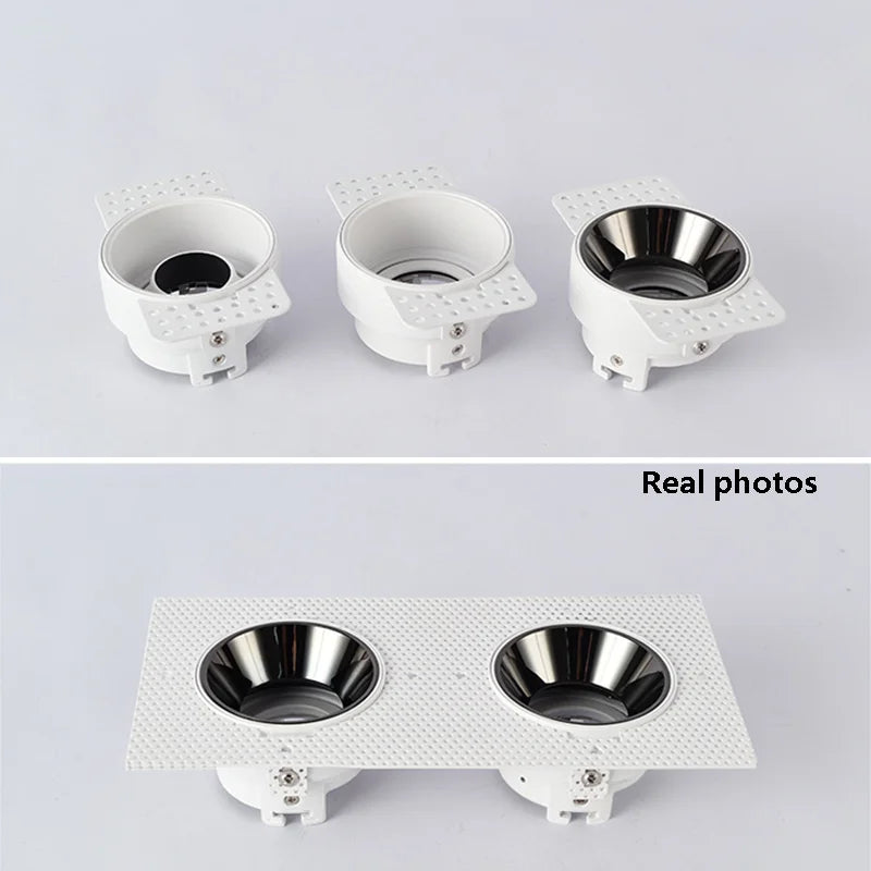 support spot encastré led blanc mat réglable lampe gu10 mr16 moderne