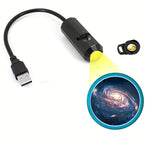 projecteur mural étoiles galaxie noir blanc bleu jaune adhésif usb alternatif technologie