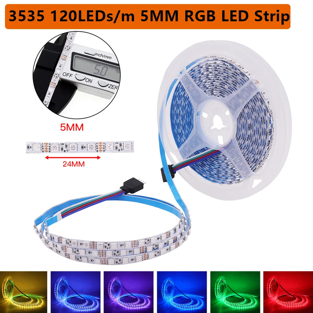 ruban led rgb blanc noir moderne adhésif 12v 60leds ip67 étanche 50000h