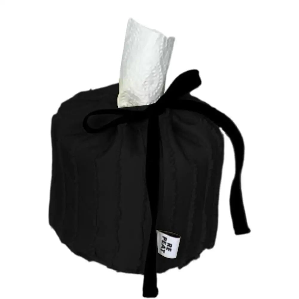 Sac mouchoirs soie rayures franges moderne noir beige clair foncé mouchoirs blancs
