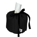 Sac mouchoirs soie rayures franges moderne noir beige clair foncé mouchoirs blancs