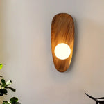 applique murale moderne minimaliste bois lumière led blanc doré chambre