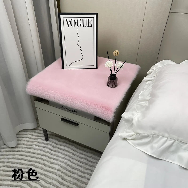 coussin lit fourrure bleu clair rose blanc moderne antidérapant fibre coton tissu éponge