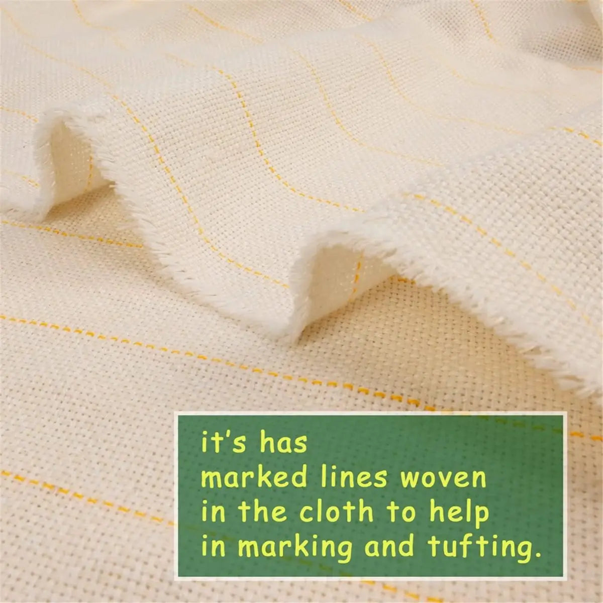 tissu tufting kit artisanal diy tapis coussins motifs linéaires duveté tissu fond pinceau gratter