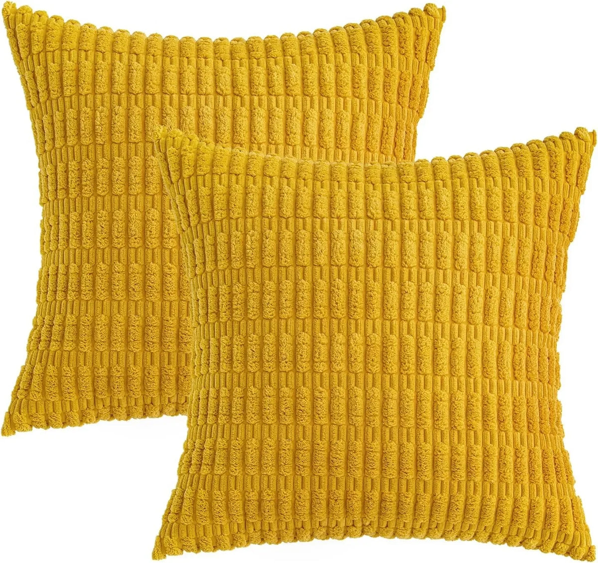 coussins décoratifs modernes jaune rayures horizontales bohème polyester coton utilisation canapé lit voiture
