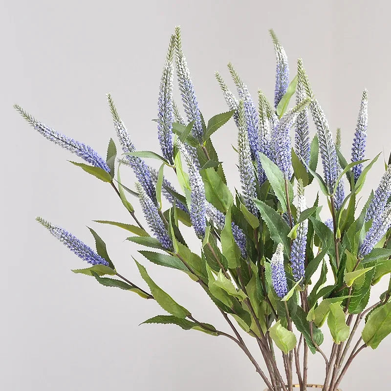 branche artificielle sauge fleurs vertes feuilles pointues décoration intérieure extérieure naturelle 72cm