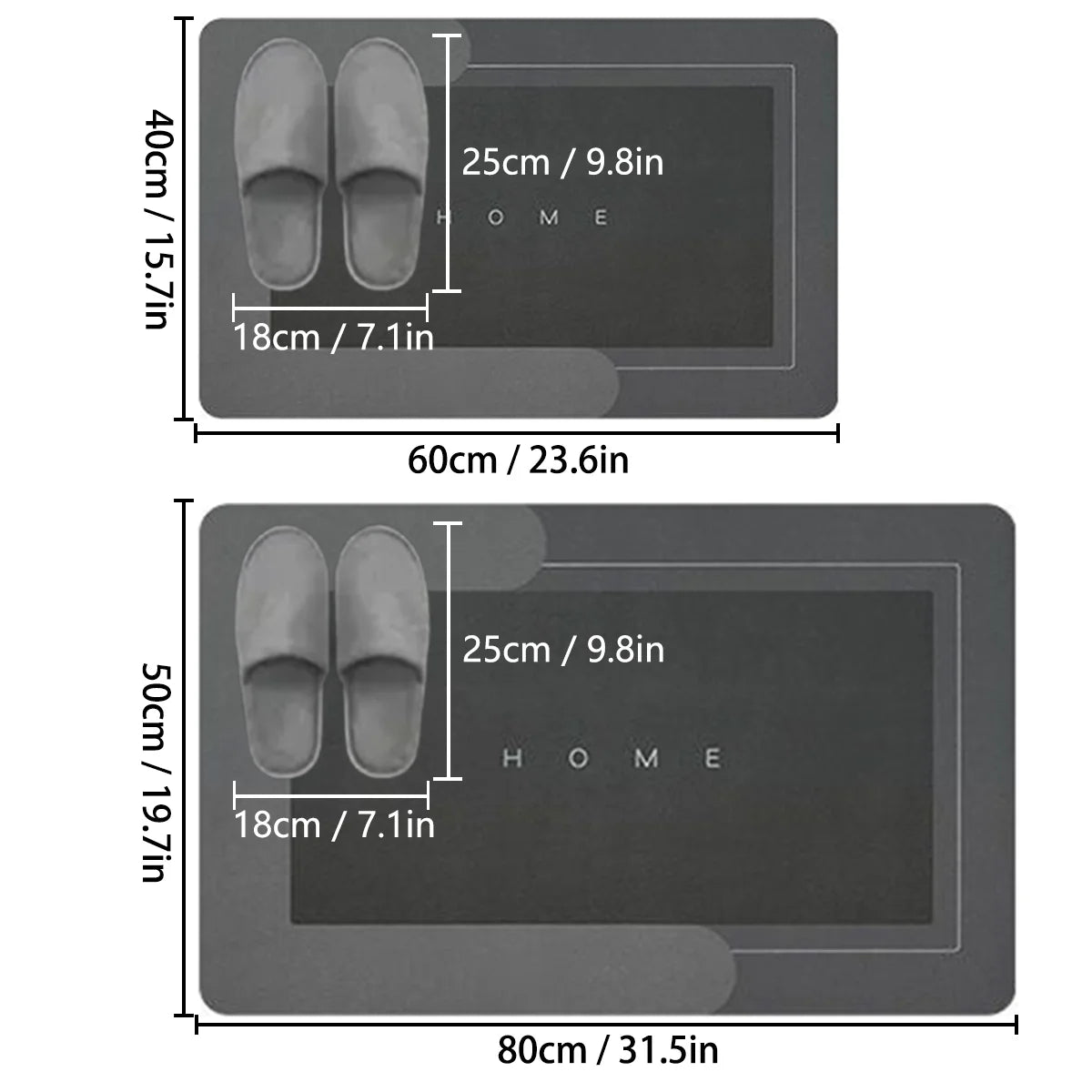 tapis bain gris doux motif géométrique moderne absorbant antidérapant confortable