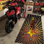 tapis sol antidérapant noir rouge racing team moderne sportif salle bain cuisine maison