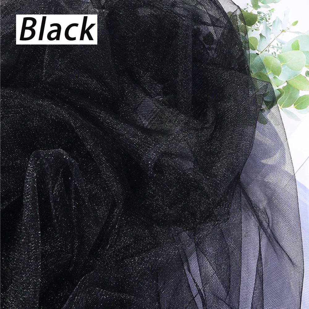 tulle fin bleu clair rose noir gaze blanche élégant délicat translucide bricolage robe coiffure