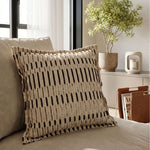 coussin carré moderne carreaux rayures 100 polyester décoration maison voiture 45x45cm
