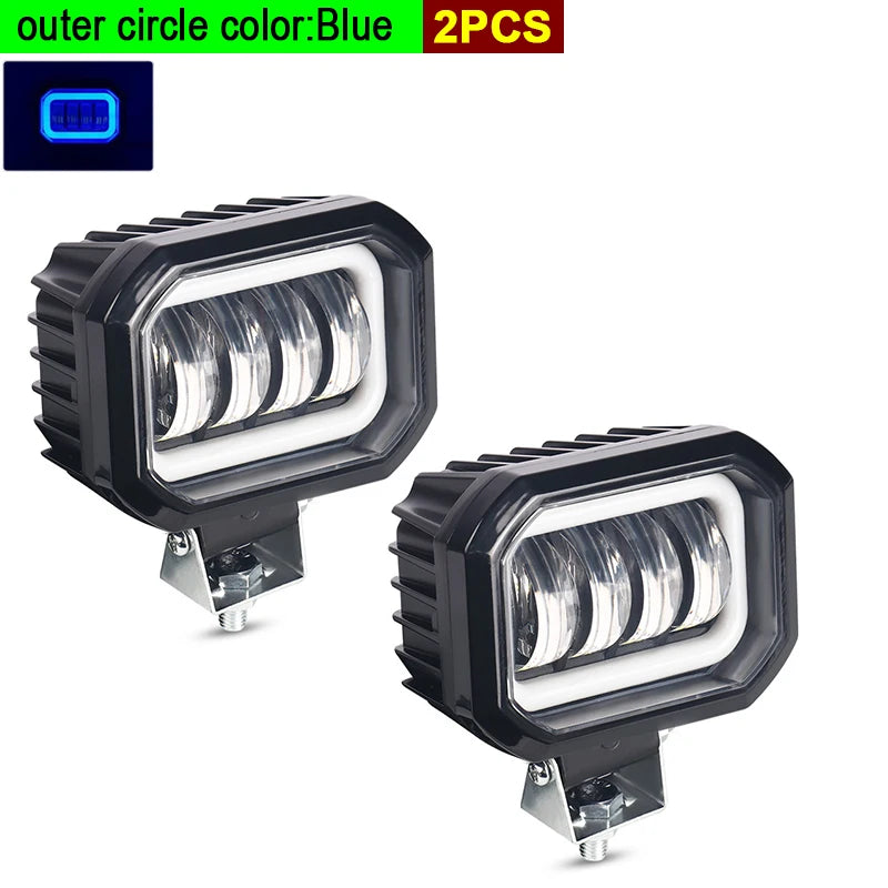 projecteurs led travail 40w ip67 jaune blanc noir modernes robustes