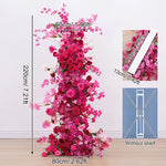arche fleurs rose vif moderne décoration mariage anniversaire extérieur table blanche doré éléments