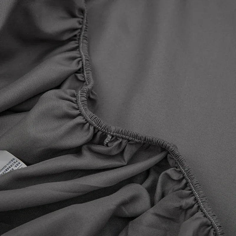 drap plat uni gris élastique lit adulte qualité moderne linge lit polyester 120x200x25cm