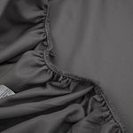 drap plat uni gris élastique lit adulte qualité moderne linge lit polyester 120x200x25cm