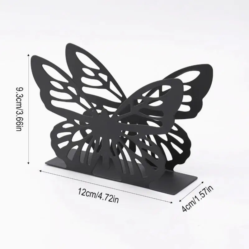 porte serviettes moderne noir blanc papillon papier opacité décoratif tiroir rangement organisateur table manger