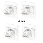 porte coudes rideau adhésifs transparents modernes accessoires rideaux ajustables clips crochets anneaux boucles plastique