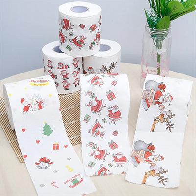 Papier toilette de Noël motif flocons de neige