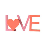 décoration murale lettres bois minimalistes couleurs variées moderne ludique adhésif love smile hello good