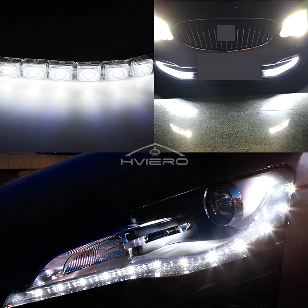 bande led flexible adhésive carrés lumineux noir blanc moderne fonctionnelle 12v 6led 2000 lumens